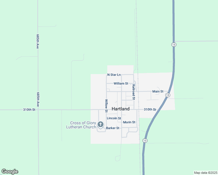 map of restaurants, bars, coffee shops, grocery stores, and more near 511 Willow Street in Hartland