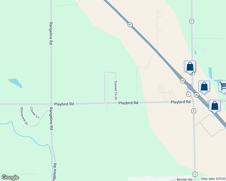map of restaurants, bars, coffee shops, grocery stores, and more near N7458 Sunset Circle Drive in Sheboygan