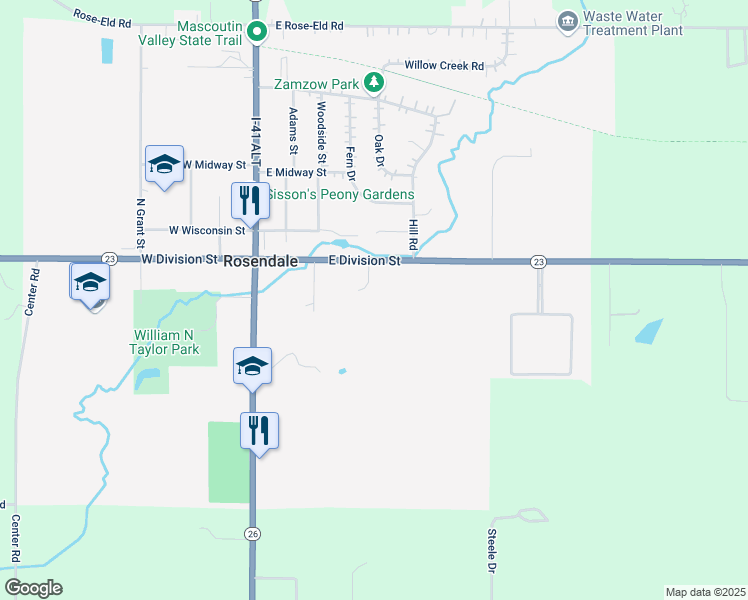 map of restaurants, bars, coffee shops, grocery stores, and more near 107 Jason Court in Rosendale