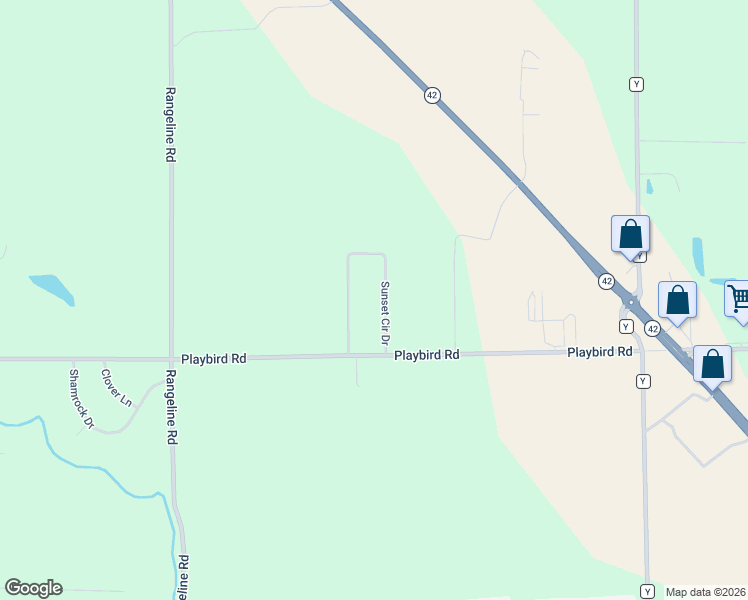 map of restaurants, bars, coffee shops, grocery stores, and more near N7458 Sunset Circle Drive in Sheboygan