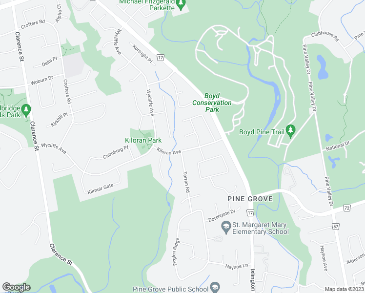 map of restaurants, bars, coffee shops, grocery stores, and more near 102 Kiloran Avenue in Vaughan