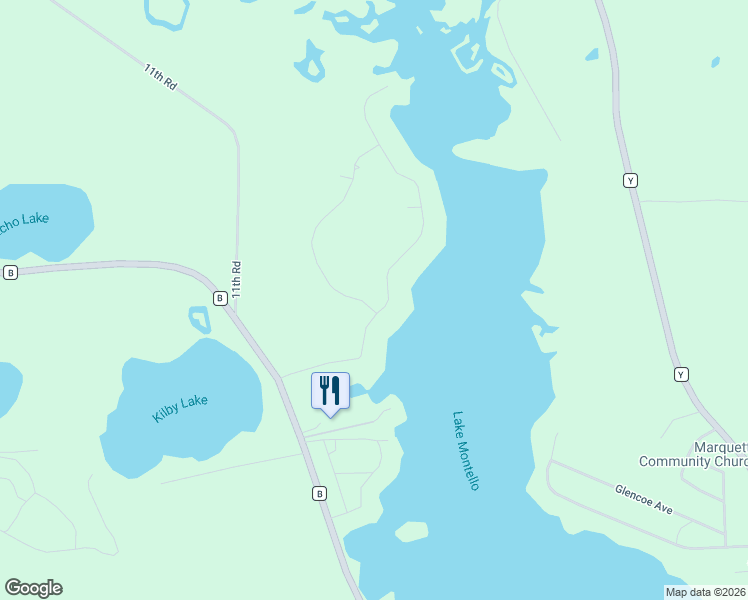 map of restaurants, bars, coffee shops, grocery stores, and more near 173 Carriage Road in Montello