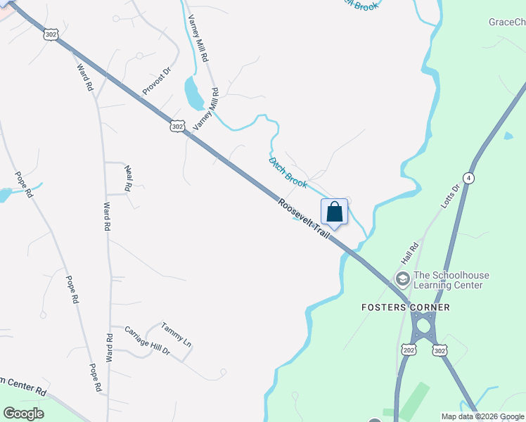 map of restaurants, bars, coffee shops, grocery stores, and more near 470 U.S. 302 in Windham