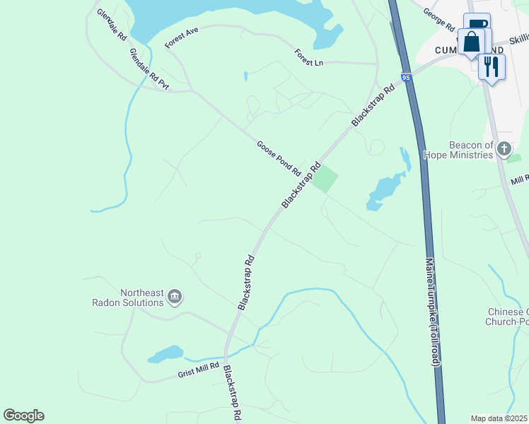 map of restaurants, bars, coffee shops, grocery stores, and more near 38 Blackstrap Road in Cumberland