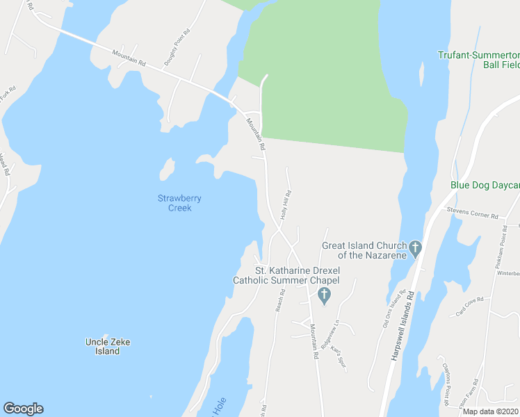 map of restaurants, bars, coffee shops, grocery stores, and more near 344 Mountain Road in Harpswell