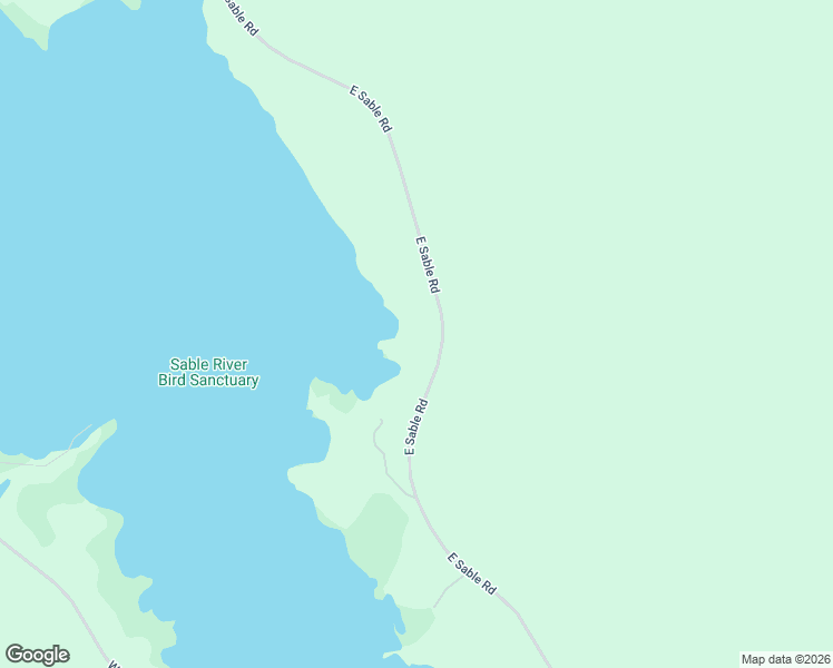 map of restaurants, bars, coffee shops, grocery stores, and more near 3 East Sable Road in Sable River