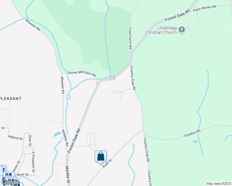 map of restaurants, bars, coffee shops, grocery stores, and more near 98 Bryant Circle in Brandon