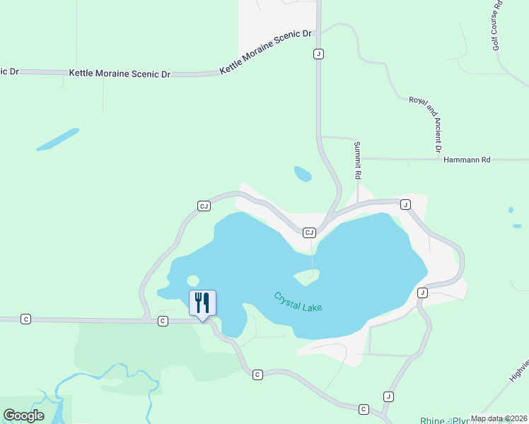 map of restaurants, bars, coffee shops, grocery stores, and more near N7413 County Road CJ in Plymouth
