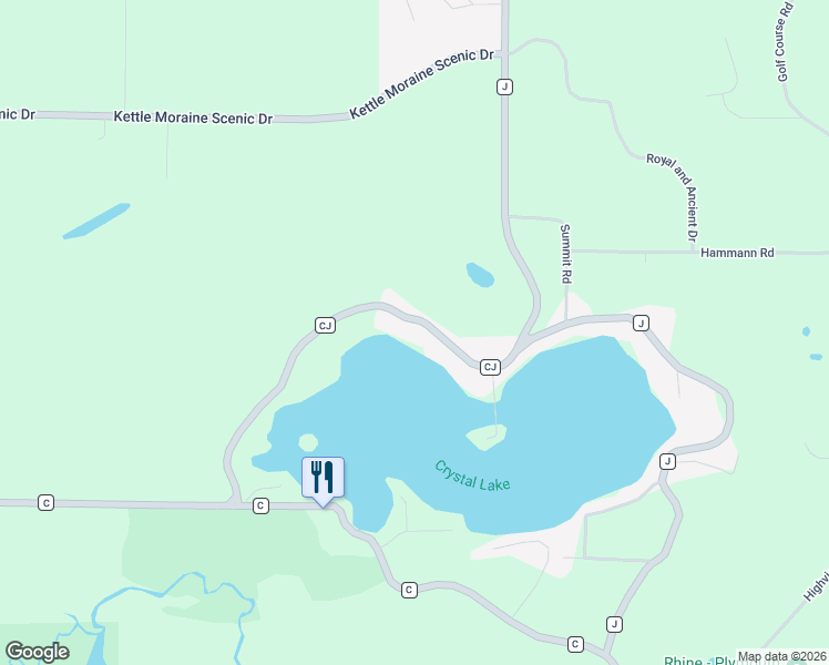 map of restaurants, bars, coffee shops, grocery stores, and more near N7413 County Road CJ in Plymouth