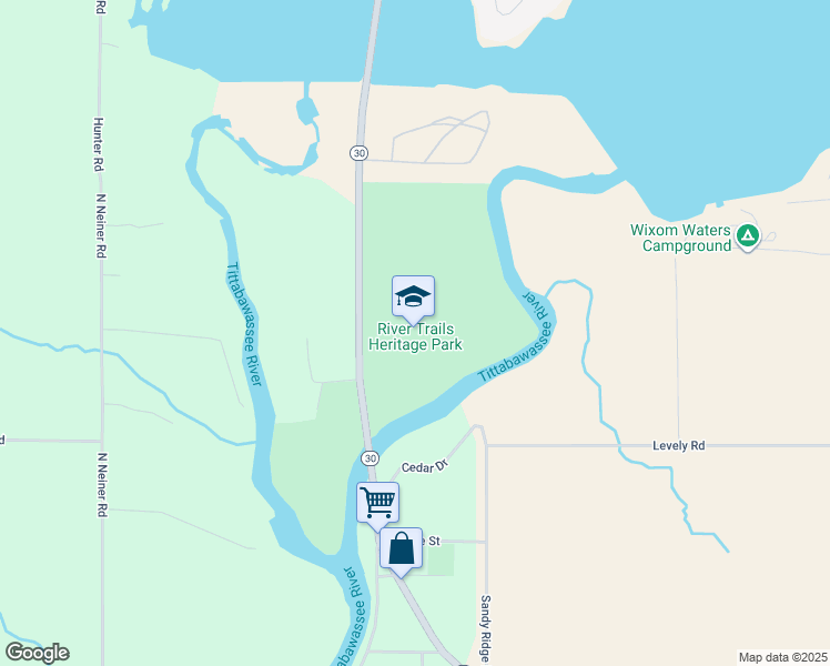 map of restaurants, bars, coffee shops, grocery stores, and more near in Edenville