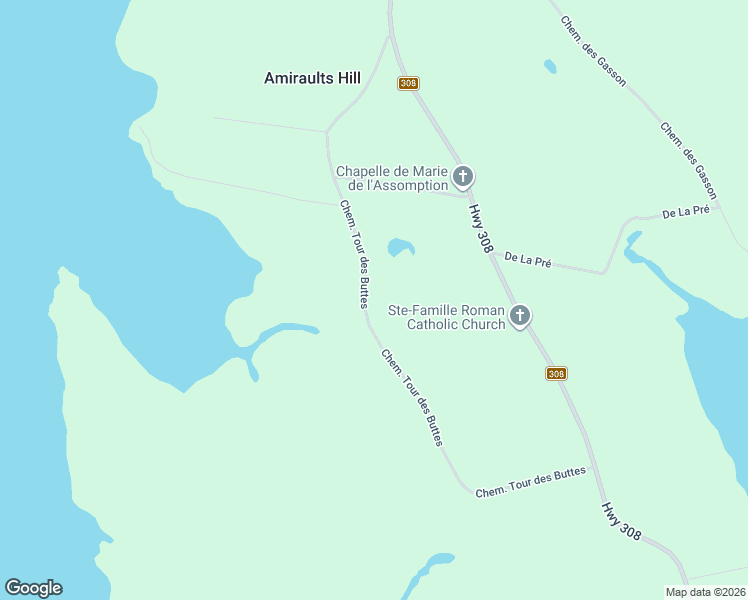 map of restaurants, bars, coffee shops, grocery stores, and more near 2 Chemin Tour des Buttes in Ste. Anne du Ruisseau