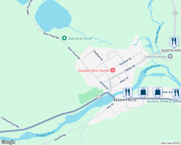 map of restaurants, bars, coffee shops, grocery stores, and more near 5 Chapel Street in Porter