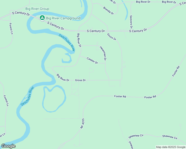 map of restaurants, bars, coffee shops, grocery stores, and more near 55344 Hen Lane in Bend