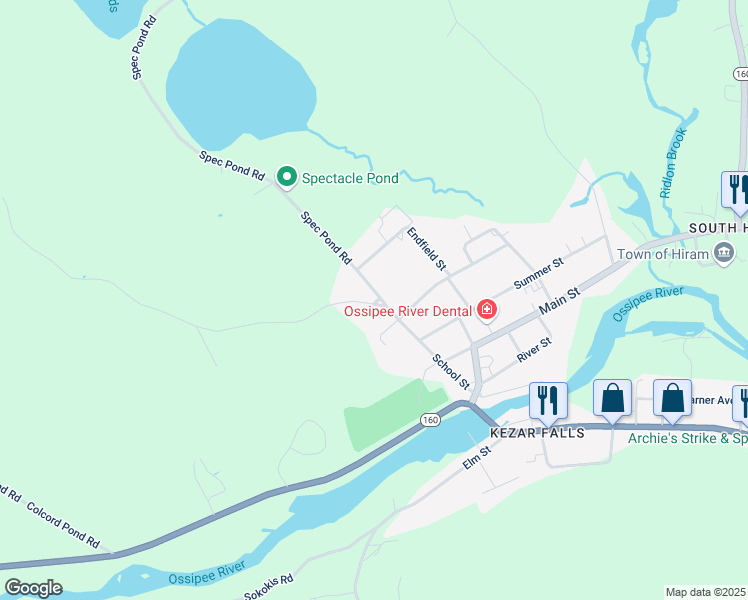 map of restaurants, bars, coffee shops, grocery stores, and more near 5 Chapel Street in Porter