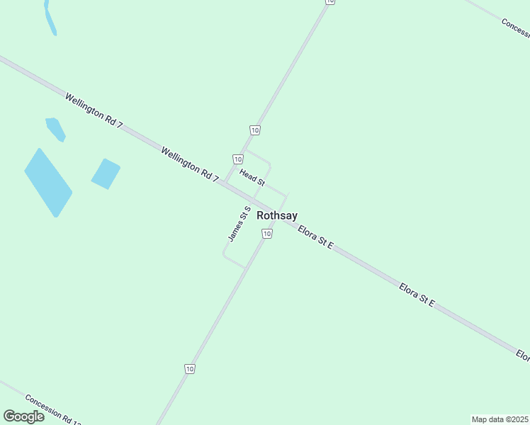 map of restaurants, bars, coffee shops, grocery stores, and more near 135 Elora Street West in Moorefield