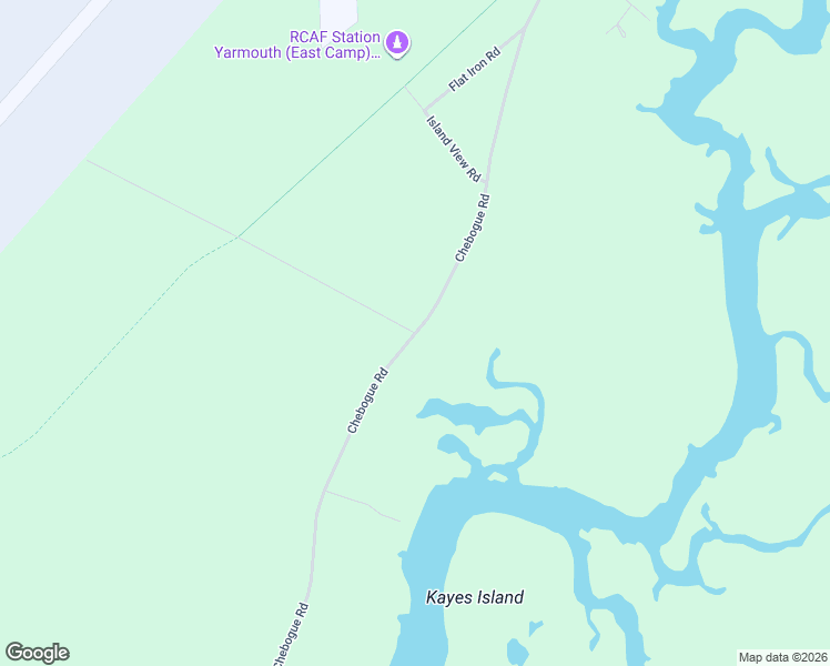 map of restaurants, bars, coffee shops, grocery stores, and more near Chebogue Road & Lewis Road in Yarmouth