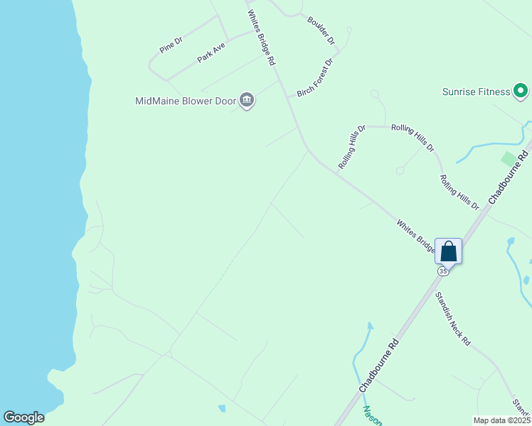 map of restaurants, bars, coffee shops, grocery stores, and more near 581 Pond Road in Standish