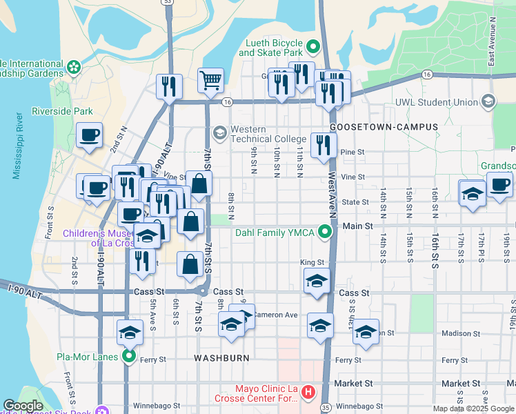 128 9th Street North, La Crosse WI Walk Score