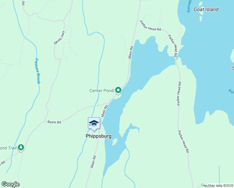 map of restaurants, bars, coffee shops, grocery stores, and more near 983 Main Road in Phippsburg