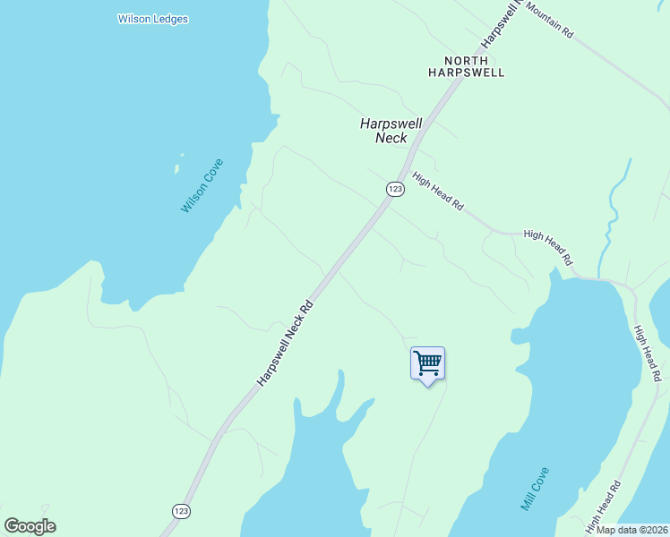 map of restaurants, bars, coffee shops, grocery stores, and more near 906 Harpswell Neck Road in Harpswell