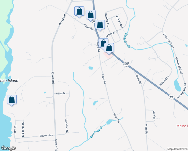 map of restaurants, bars, coffee shops, grocery stores, and more near 18 Fieldcrest Road in Windham