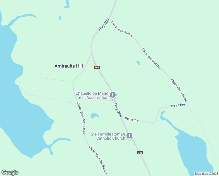 map of restaurants, bars, coffee shops, grocery stores, and more near 2917 Nova Scotia 308 in Ste. Anne du Ruisseau