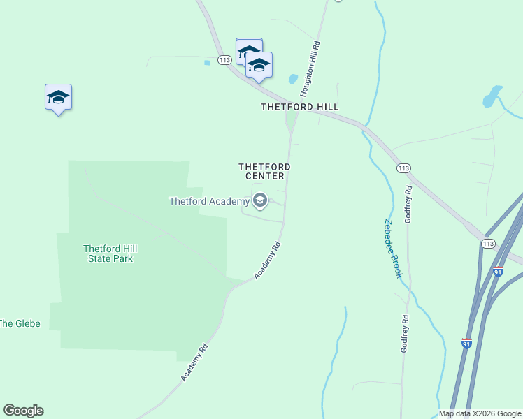 map of restaurants, bars, coffee shops, grocery stores, and more near 304 Academy Road in Thetford