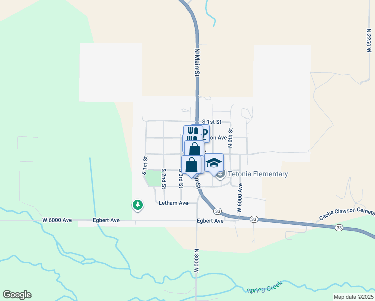 map of restaurants, bars, coffee shops, grocery stores, and more near in Tetonia