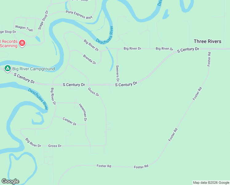 map of restaurants, bars, coffee shops, grocery stores, and more near 55476 Jamie Way in Bend