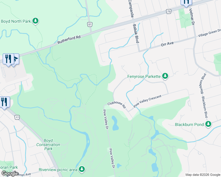 map of restaurants, bars, coffee shops, grocery stores, and more near 40 Golf Avenue in Vaughan