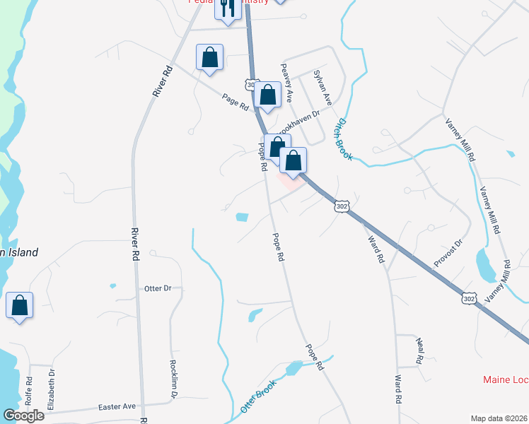 map of restaurants, bars, coffee shops, grocery stores, and more near 18 Fieldcrest Road in Windham