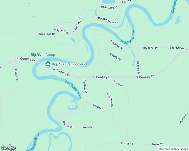 map of restaurants, bars, coffee shops, grocery stores, and more near 55526 Big River Drive in Bend