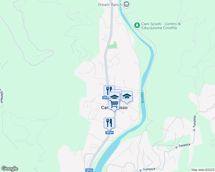 map of restaurants, bars, coffee shops, grocery stores, and more near 15 Piazza Giuseppe Mazzini in Camporosso
