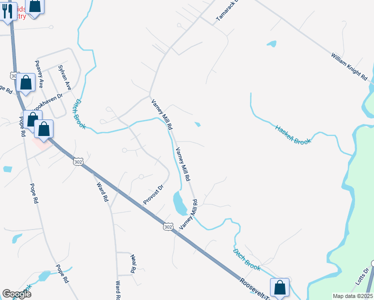 map of restaurants, bars, coffee shops, grocery stores, and more near 28 Calla Way in Windham