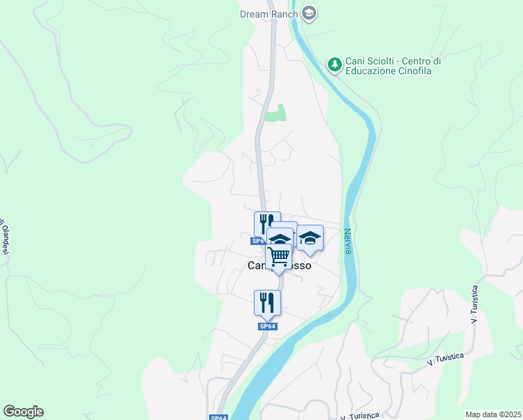 map of restaurants, bars, coffee shops, grocery stores, and more near 15 Piazza Giuseppe Mazzini in Camporosso