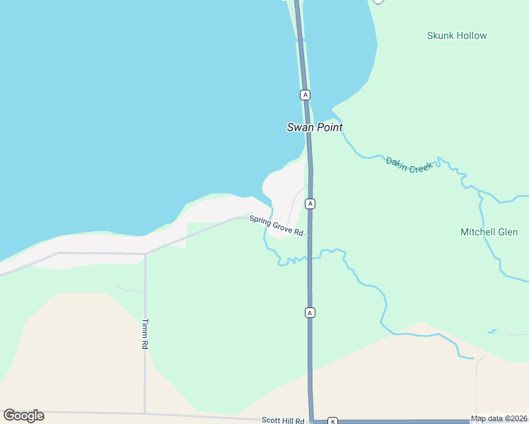 map of restaurants, bars, coffee shops, grocery stores, and more near W954 Spring Grove Road in Ripon