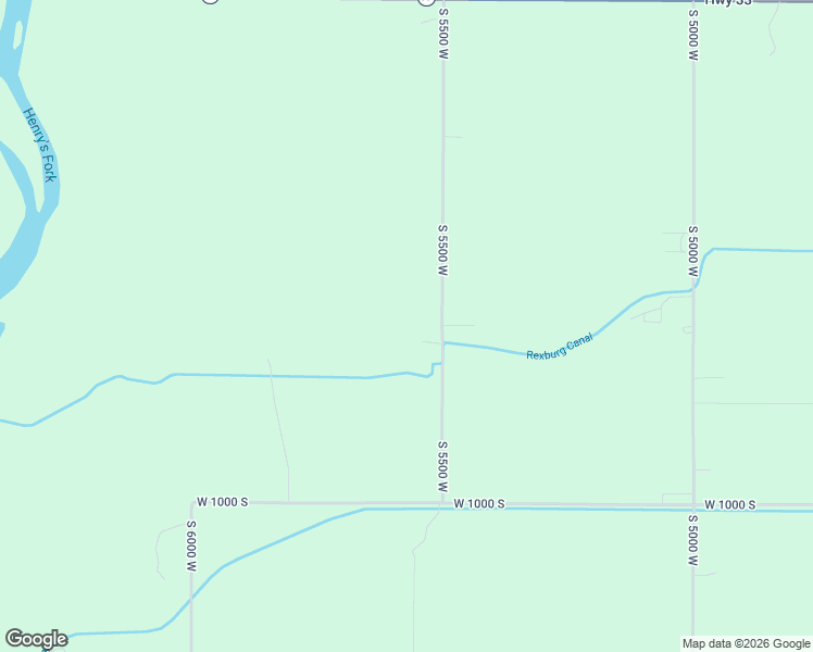 map of restaurants, bars, coffee shops, grocery stores, and more near 687 South 5500 West in Rexburg