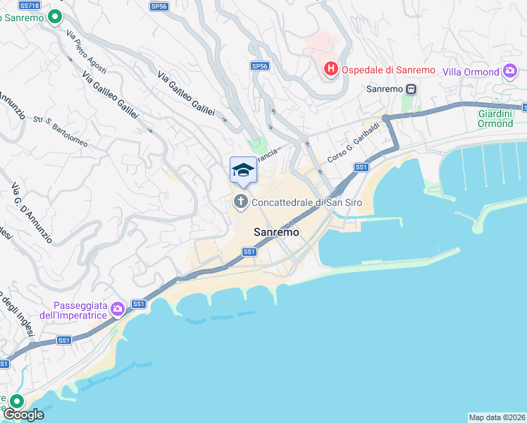 map of restaurants, bars, coffee shops, grocery stores, and more near in Sanremo