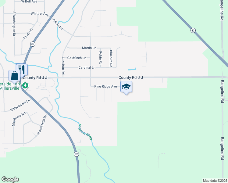 map of restaurants, bars, coffee shops, grocery stores, and more near 1507 Forest Grove Street in Howards Grove
