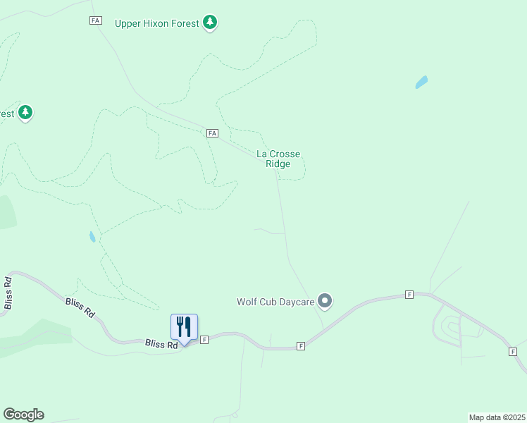 map of restaurants, bars, coffee shops, grocery stores, and more near N2685 County Road FA in La Crosse
