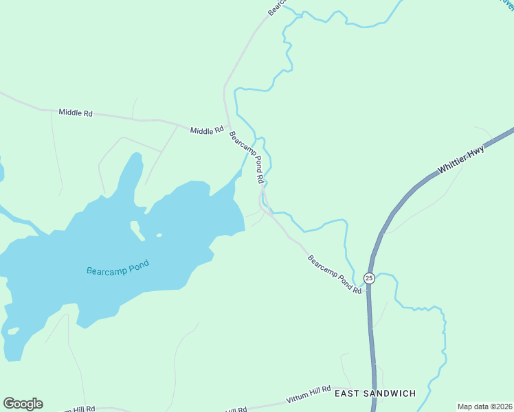 map of restaurants, bars, coffee shops, grocery stores, and more near Bearcamp Pond Road in Sandwich