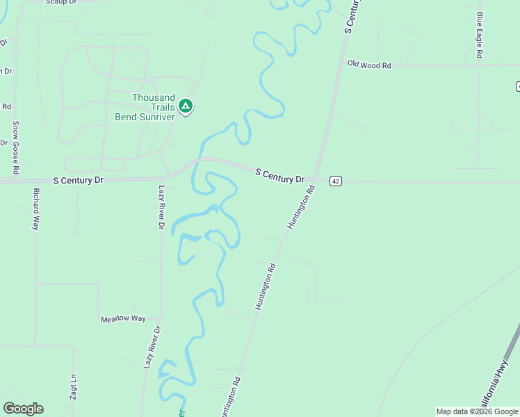 map of restaurants, bars, coffee shops, grocery stores, and more near 55563 Huntington Road in Bend