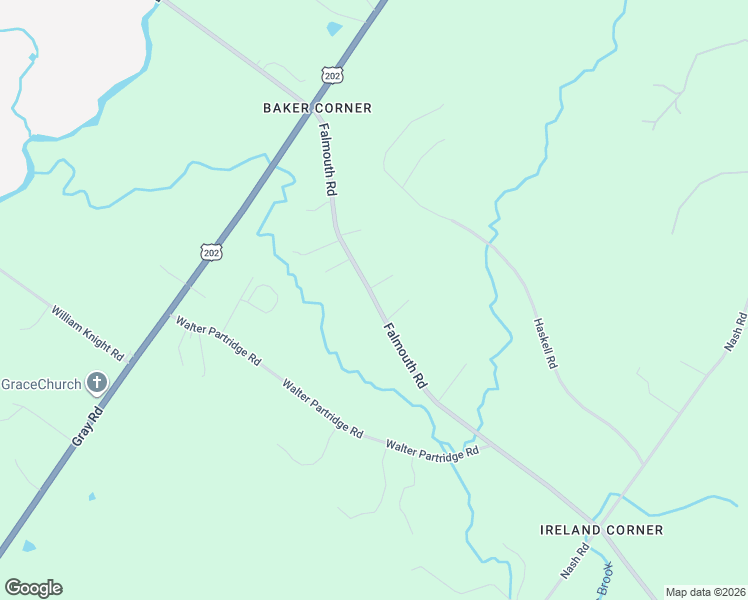 map of restaurants, bars, coffee shops, grocery stores, and more near 295 Falmouth Road in Windham