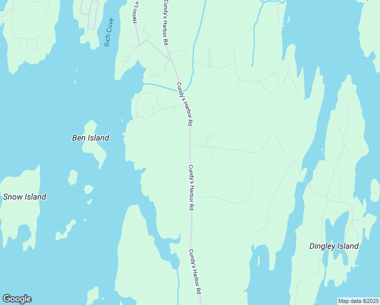 map of restaurants, bars, coffee shops, grocery stores, and more near Cundy's Harbor Road in Harpswell