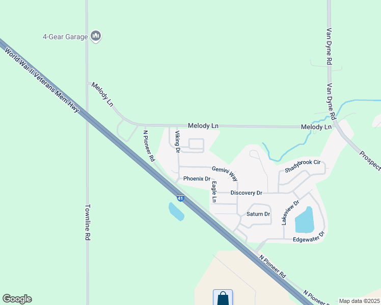 map of restaurants, bars, coffee shops, grocery stores, and more near Explorer Drive in Fond du Lac County