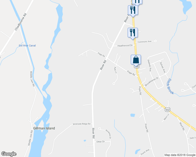 map of restaurants, bars, coffee shops, grocery stores, and more near 971 River Road in Windham