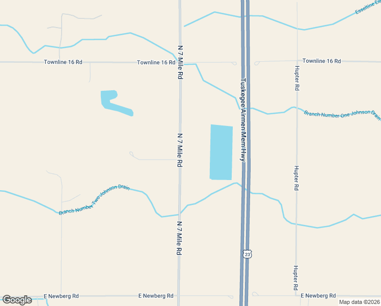 map of restaurants, bars, coffee shops, grocery stores, and more near 2800 North 7 Mile Road in Pinconning