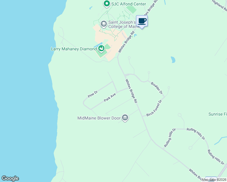 map of restaurants, bars, coffee shops, grocery stores, and more near 34 Park Avenue in Standish