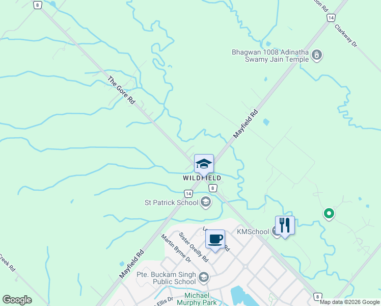map of restaurants, bars, coffee shops, grocery stores, and more near 12049 The Gore Road in Bolton