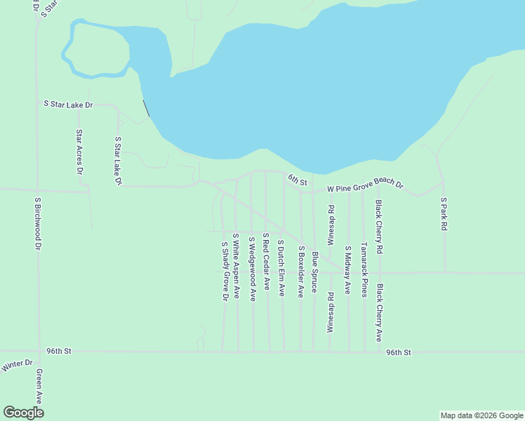 map of restaurants, bars, coffee shops, grocery stores, and more near 11481 South Red Cedar Avenue in Baldwin